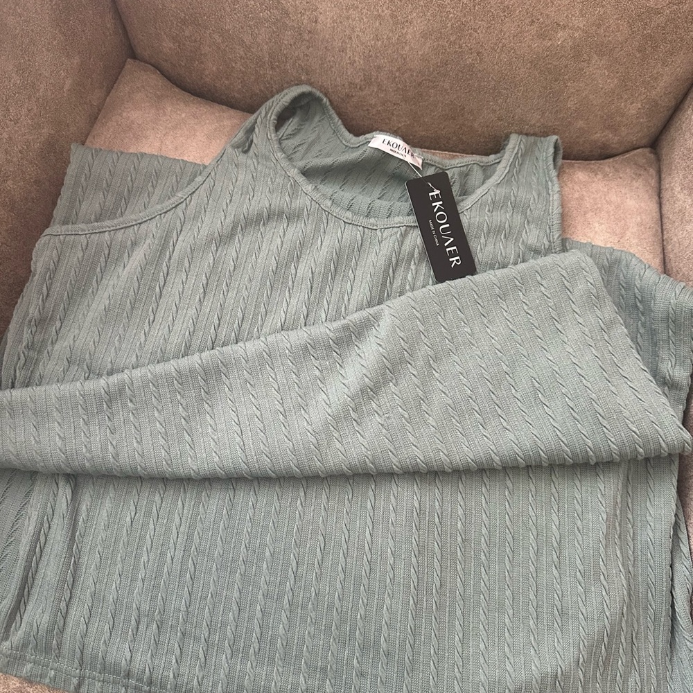 AKEMI + KIN Green Textured Women's Dress